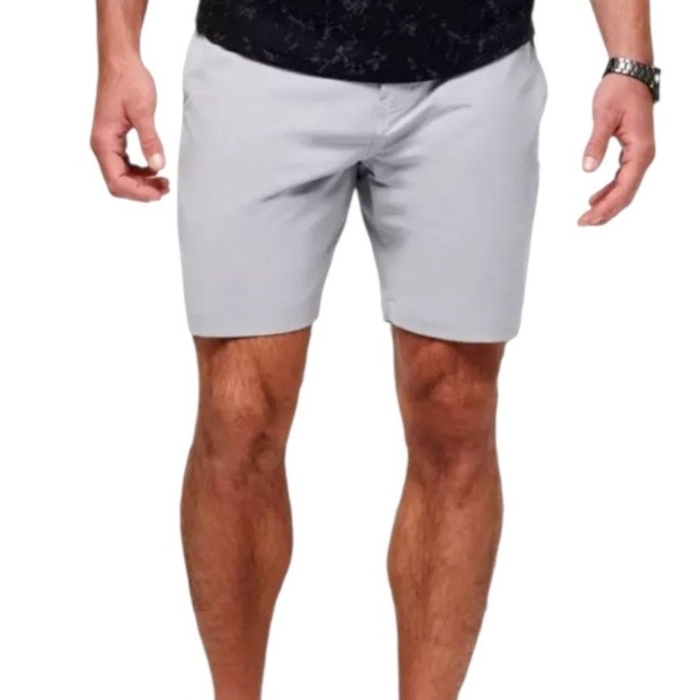 Travis Mathew Tech Chino Shorts Men's‎ 42 Gray Bermuda Golf Shorts 8" Inseam New